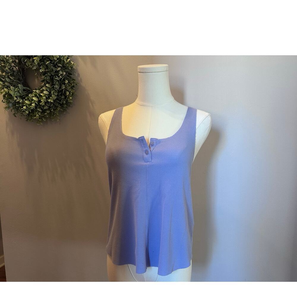 Nike purple Tank top Button front ribbed XS